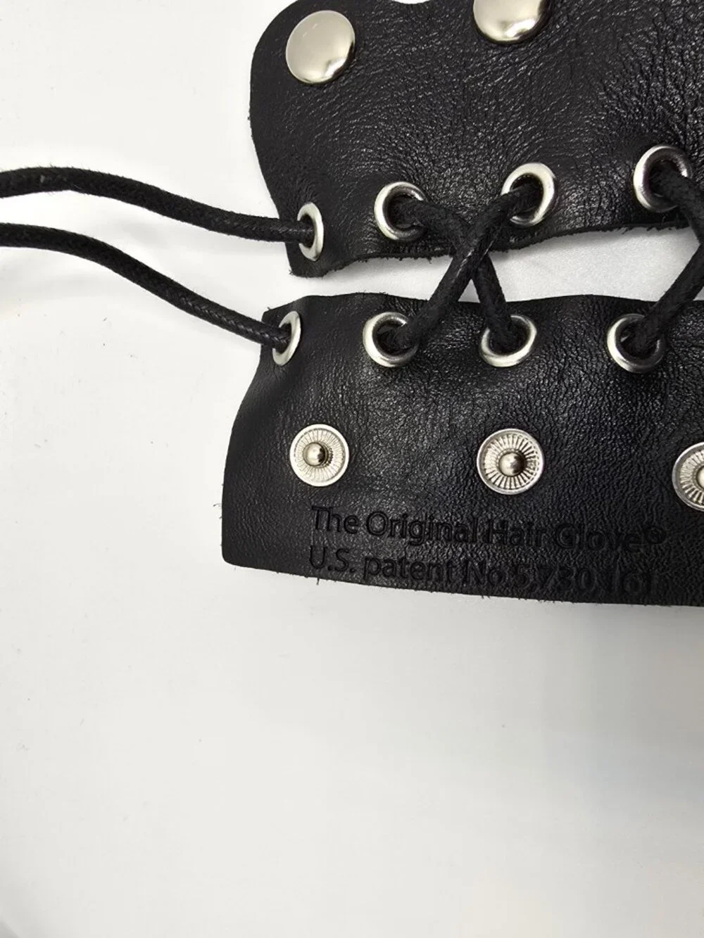 The Original Hair Glove Black Leather 8
